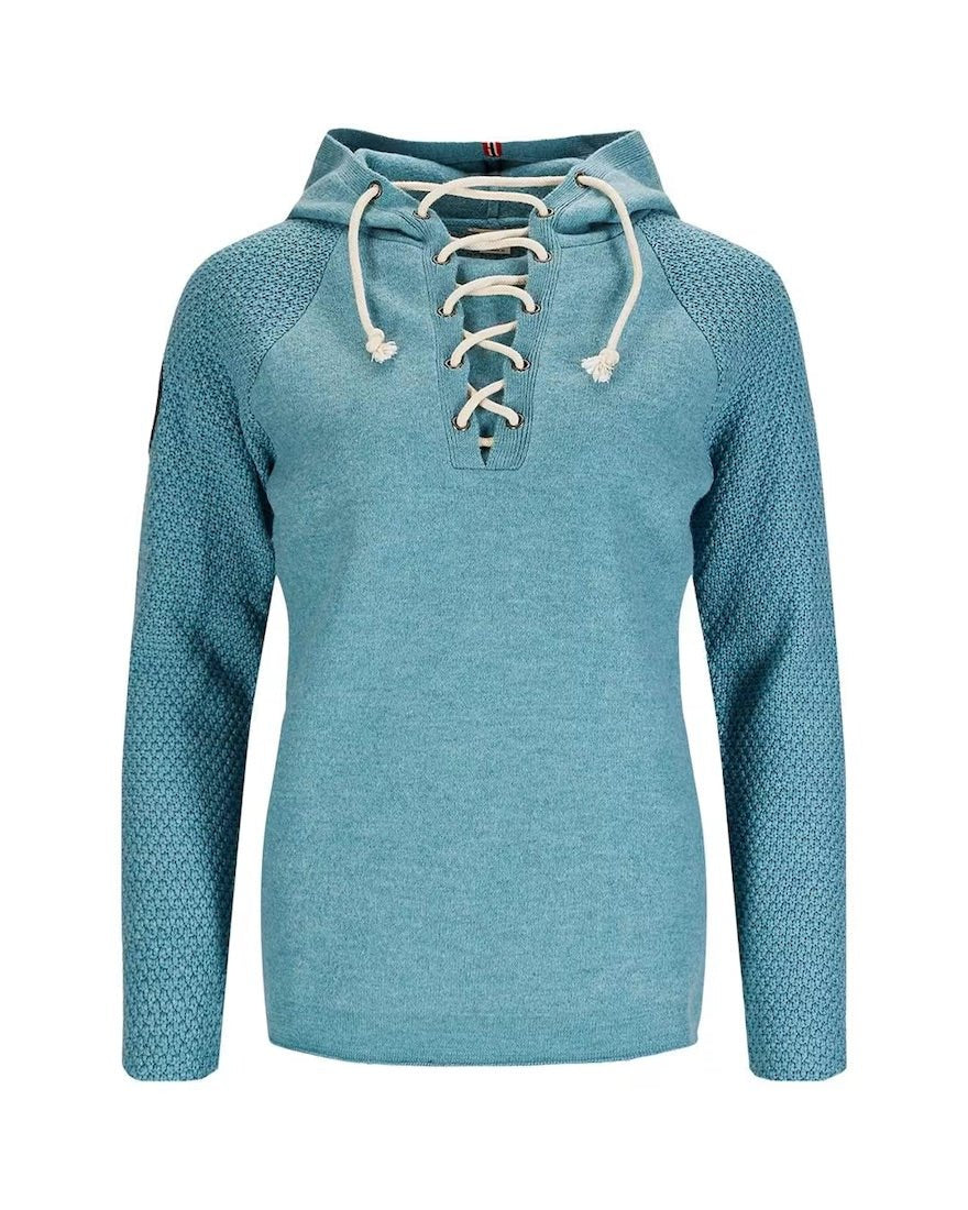 AMUNDSEN WOMENS BOILED HOODIE LACED SWEATER