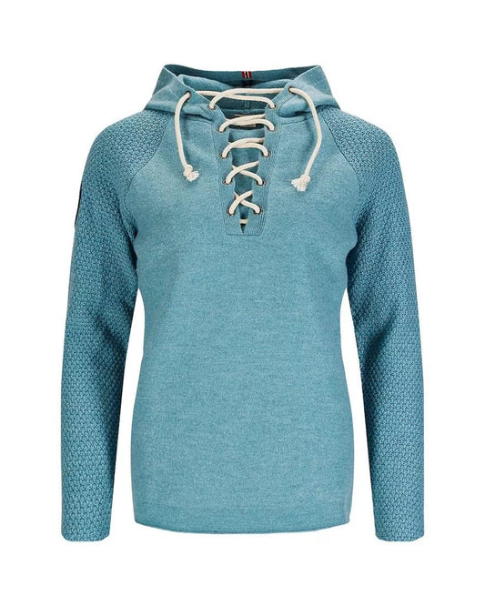 AMUNDSEN WOMENS BOILED HOODIE LACED SWEATER