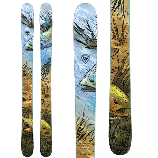 Rossignol Black Ops 118 powder skis men's full top view, 176cm