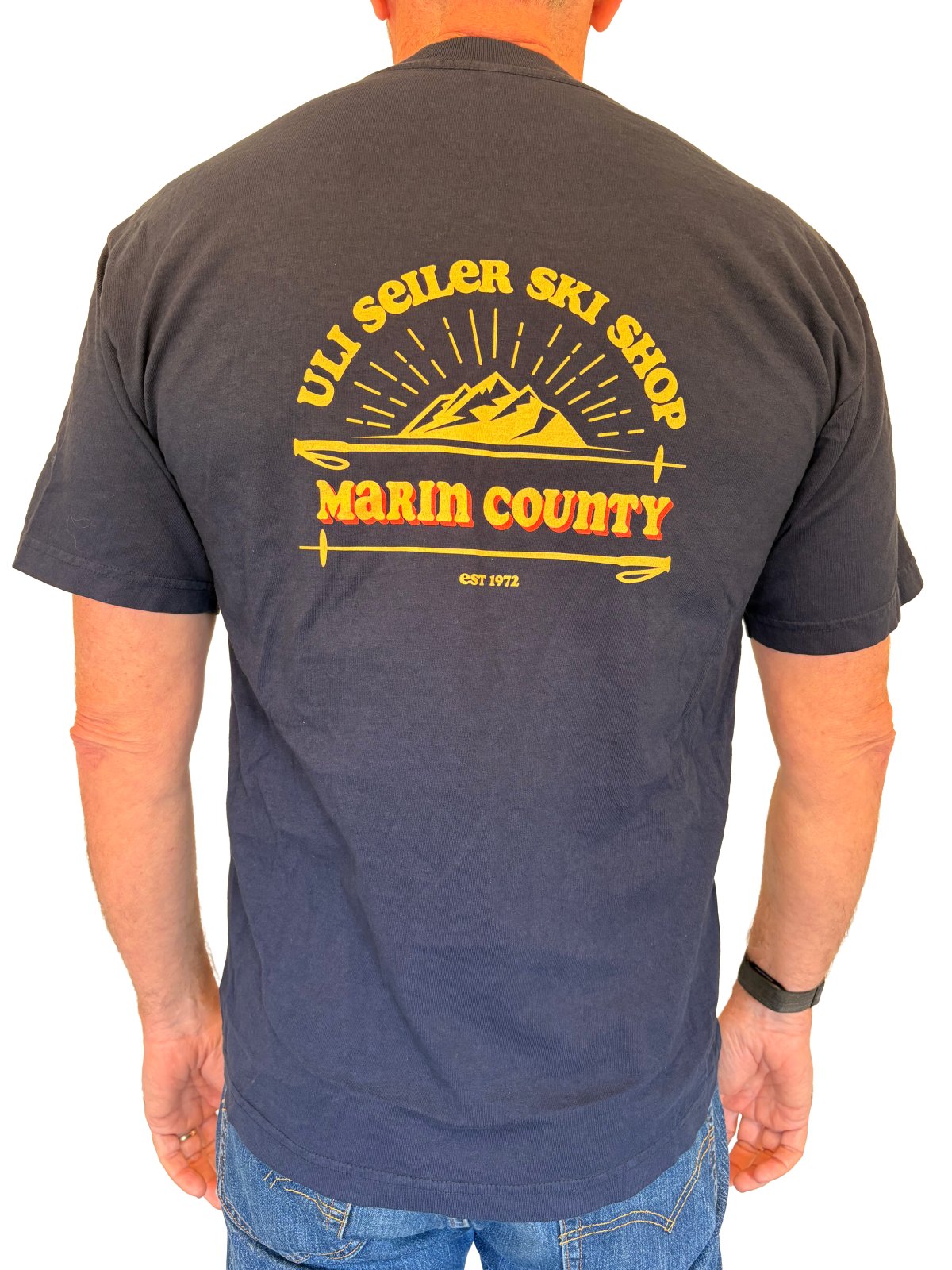 Uli Seiler Ski Shop Mountain Crewneck TShirt 6.5oz