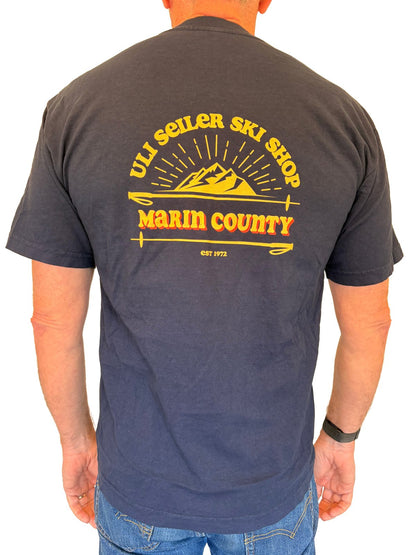 Uli Seiler Ski Shop Mountain Crewneck TShirt 6.5oz